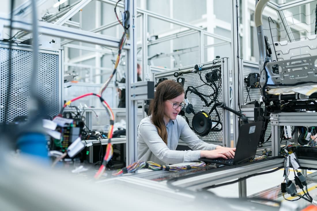 Industrial machinery with condition monitoring sensors installed